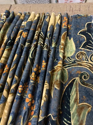 Zoffany Arden blau SAMT Vorhänge nach Maß handgenäht alle Farben