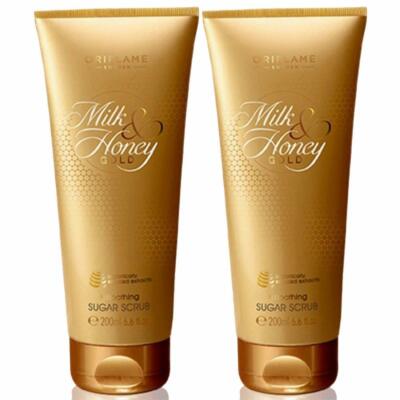 Oriflame Milk and Honey Gold Smoothing Sugar Scrub 200 ML Pack of 2 Body Scrub