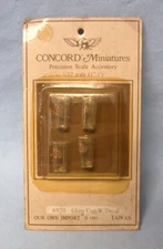 DOLLHOUSE ACCESSORIES Set 4 Concord Miniatures 1/12 Glass Glasses w/Decal  (A1)