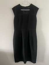 Jaeger Ladies Black Dress Size 12 | Shift Cap Sleeve Business Formal Work Wear