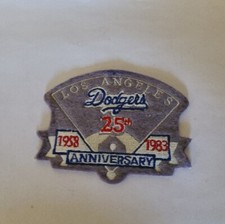 Los Angeles Dodgers 25th Anniversary Patch Jersey Sleeve LA MLB 1958-1983