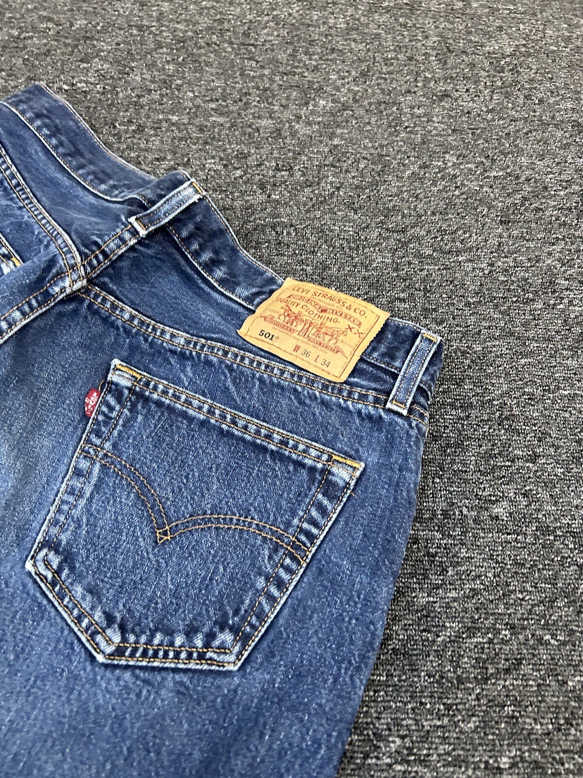 Levi’s 501 Vintage Men’s Blue Denim Jeans Straight Le… Gem