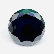 15,28 Ct Schwarzer Moissanit 16,8mm Rundschliff Hochwertiger Loser Edelstein