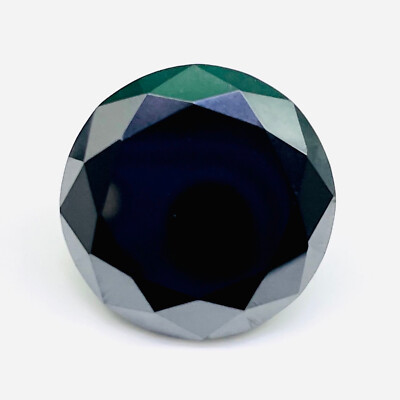 15,28 Ct Schwarzer Moissanit 16,8mm Rundschliff Hochwertiger Loser Edelstein