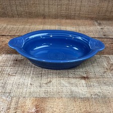Fiestaware Individual Casserole Oval Au Gratin Baking Dish 9" Blue Lapis Fiesta