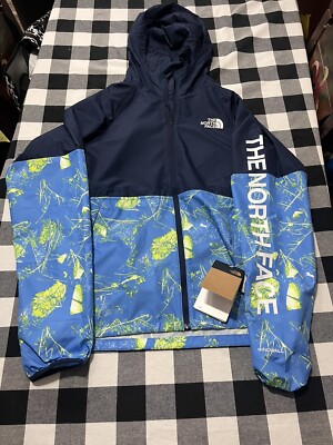 NWT Men Small North Face Mens Blue Windbreaker UPF 40+ Water Repellent FLYWT 2.0