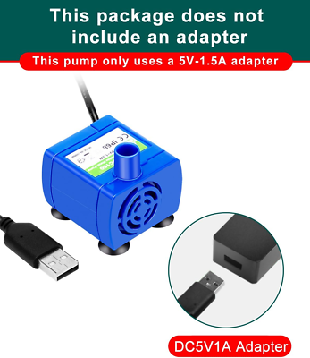 VinDox Cat Water Fountain Replacement Pump - Ultra Quiet DC 5V Motor For Pet Drinking Fountains