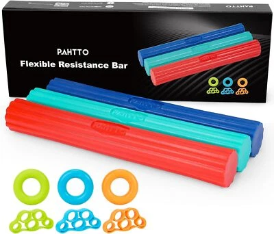 ‎PAHTTO Flexible Resistance Bar for Physical Therapy, Non-Slip 3 Resistance Levels