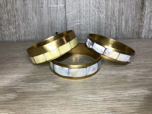 ARMBAND VINTAGE MESSING Perlmutt - Bild 2 von 12