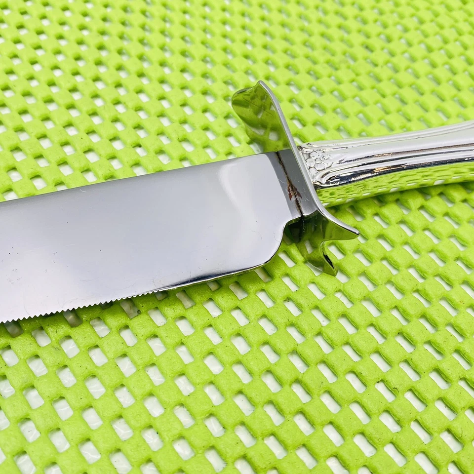 Oneida 1881 Rogers Silverplate - Cuchillo para tallar asado rosa barroca Foto 3 de 4