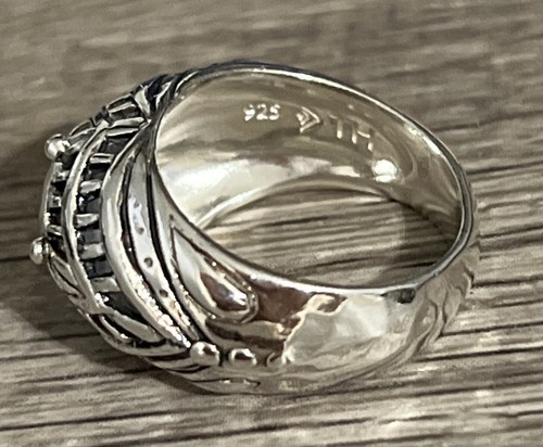 Silpada Regalia Sterling Silver 925 Etched Hammered Dome Ring Size 6 R32686 - Picture 5 of 7