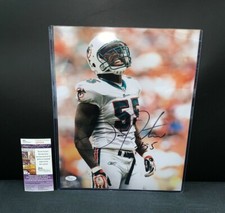 JOEY PORTER MIAMI DOLPHINS SIGNED 11X14 PHOTO JSA COA 