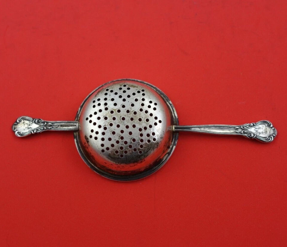 Colador de té Chantilly by Birks de plata de ley original estilo sobre la taza de 6" Foto 2 de 3