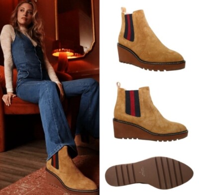 Cecelia New York Gemma Wedge Boot in Nutella NEW MSRP $225 Size 7