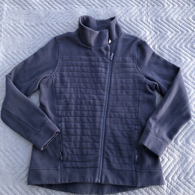 LULULEMON Womens BE TRUE Quilted Asymmetrical Zip Jacket Black size M