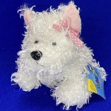 WHITE TERRIER dog Webkinz plush with NEW, UNUSED, SEALED code--combined shipping