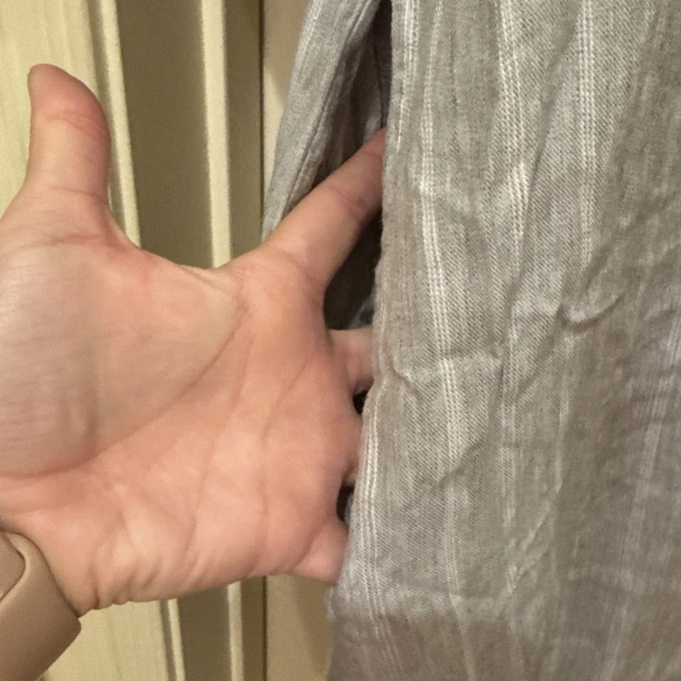 Ralph Lauren LRL Casa Vestido Gris Mujer S Camisa para Dormir Bolsillos con Botones Foto 4 de 4