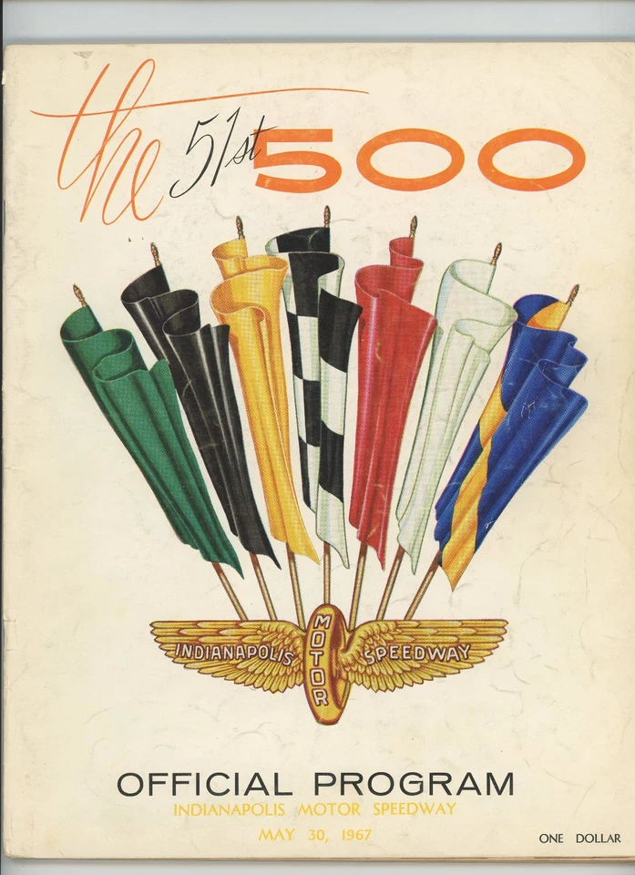 1967 Indy 500 Race Program! Indianapolis Auto Racing Indycar Ads AJ Foyt Win F1 - Image 2 of 4