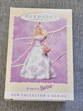 Vintage 1995 Hallmark Keepsake Springtime Barbie Ornament Easter Collection New