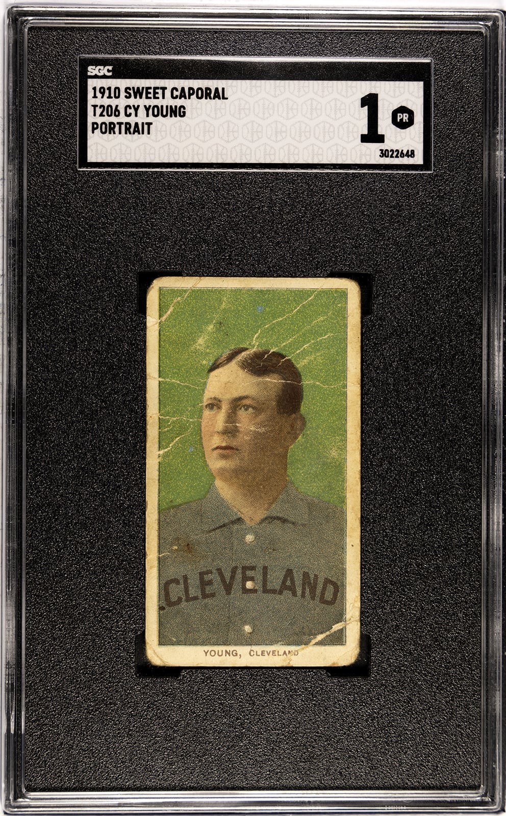 1909-11 T206 Cy Young Portrait Cleveland Naps HOF SGC 1