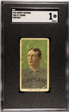 1909-11 T206 Cy Young Portrait Cleveland Naps HOF SGC 1