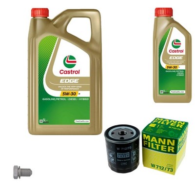 MANN-FILTER Ölfilter 6L CASTROL EDGE 5W-30 M für Mazda 5 2.0 1.8