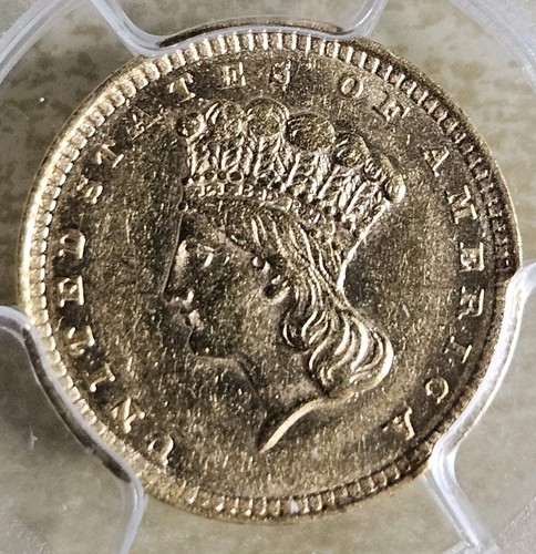1857 $1 Liberty Head Gold Dollar PCGS AU55 Type 3 Pre 1933 About Uncirculated - Picture 5 of 7
