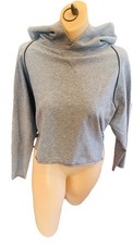 Lululemon Black Label Gray Cropped Hoodie Women s Small 4/6 No Size Tag