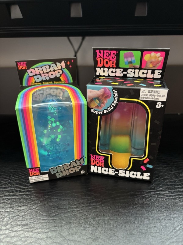 NeeDoh Dream Drop And Nice Sicle Popsicle Set Bundle Authentic Schylling