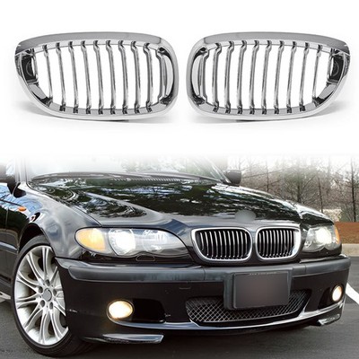 2X KÜHLERGRILL NIEREN GRILL EINZELSTEG CHROM FÜR BMW 3ER E46 02-05 LIMO TOURING