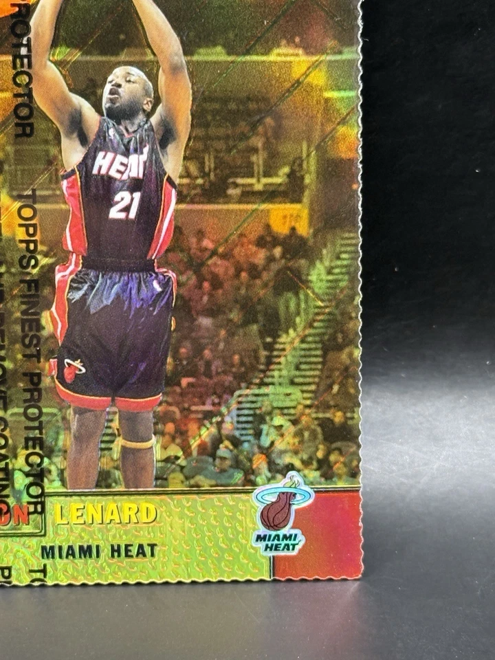 1999-00 Topps Finest GOLD Refractor Voshon Lenard 093/100 NM #196 Heat Nuggets - Image 3 of 4