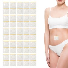 50pcs Castor Oil Belly Button Patch, 2.36inch White Pack