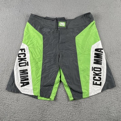 Ecko Unlimited Rhino MMA Fighter Shorts Size 32 Green & Gray