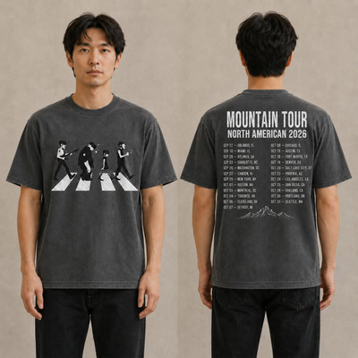 Gorillaz The Mountain North American Tour 2026 T-Shirt Two Sided