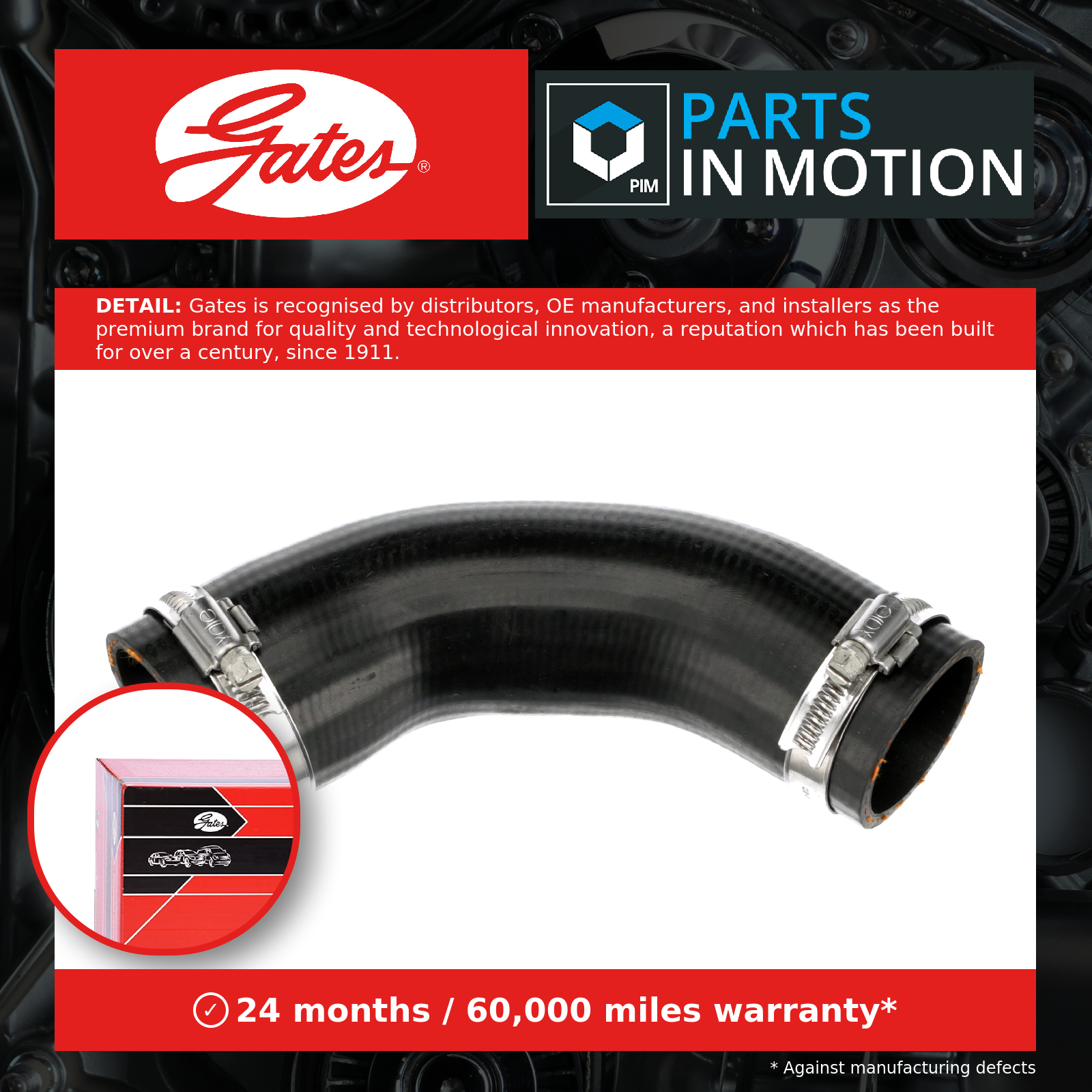 GATES TURBO CHARGER HOSE - 09-1427 - Image 2
