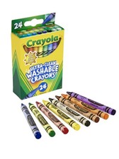 Crayola Ultra-Clean Washable Nontoxic Crayons 24 Pack - Made with Solar Power