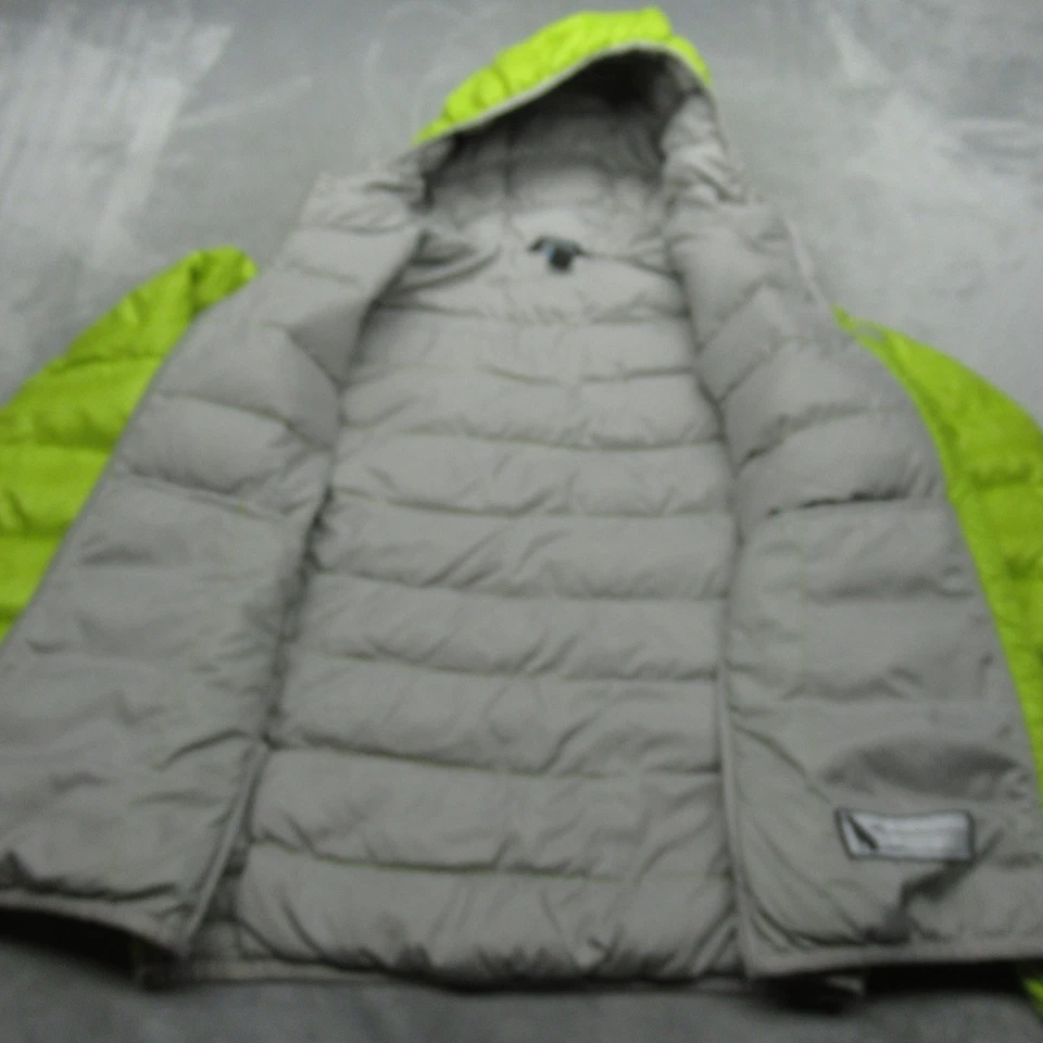 Eddie Bauer First Accent Down Jacket Youth XL Yellow Lightweight Hi-Vis Puffer - Image 3 of 4