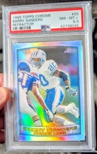 1999 TOPPS CHROME REFRACTOR #25 BARRY SANDERS PSA 8.5! 💯👀💎