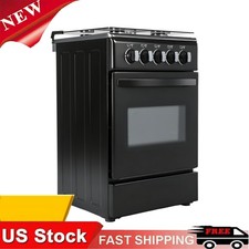 NEW 20" Free Standing Gas Stove Oven Range,4 Burner LPG Cooktop with 60L Oven RV