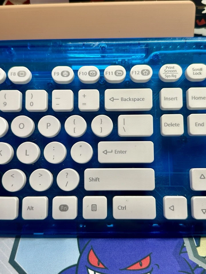 PDP Rock Candy Blue Wireless Keyboard Washable No Dongle 904-005 Untested Retro - Image 3 of 4