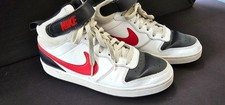Nike Court Borough 2 Size 7Y Shoes Sneakers Mid White Black University Red B-2