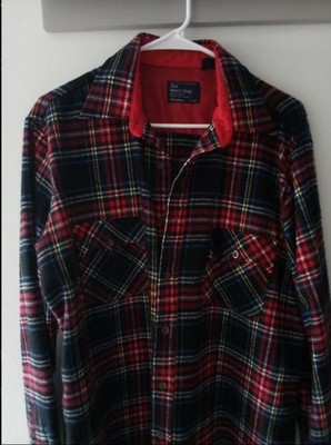 Vintage JCPenney The Men's Shop Plaid Flannel Shirt Jacket L Tall Korea Rare