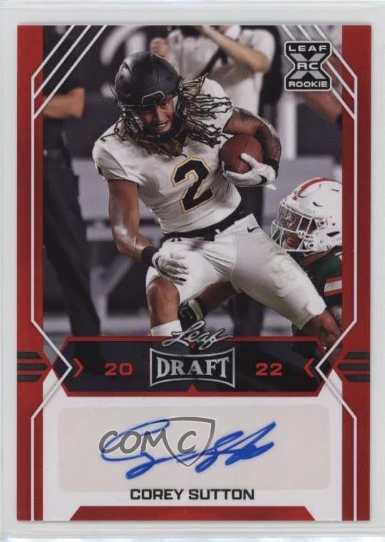 2022 Leaf Draft Red Corey Sutton #BA-CS1 Auto 0q3