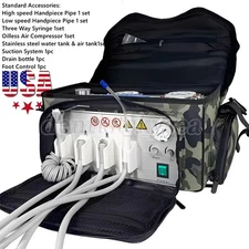 Portable Backpack Bag Dental Delivery Unit Air Compressor Syringe Suction SD-101