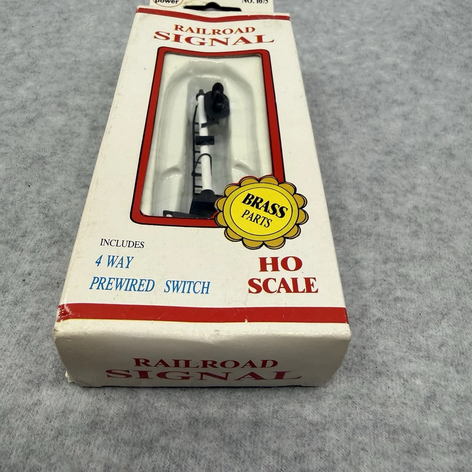 Model Power 1680 HO Scale Railroad Signal w/Brass Parts & 4 Way Wired Switch NEW - Image 2 of 4