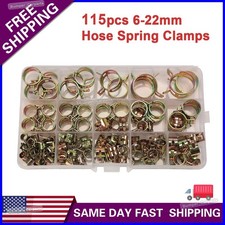 115 Pcs Fuel Line Hose Tubing Spring Clips Clamps Assortment Kit For Motorcycle 115 Pcs Fuel Line Hose Tubing Spring Clips Clamps Assortment Kit For Motorcycle
