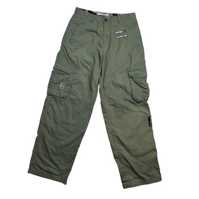 Vintage Y2K JNCO Jeans Baggy Army Cargo Pants LA Unit Skull Adult