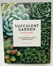 Succulent Garden Notecards by Edyta Szyszlo-Partial Box Includes 13 Cards/Env