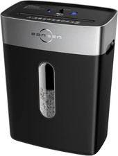 Paper Shredder for Home Office, 4 Gallons Bin, 10-Sheet Cross-Cut Shredder, P-4