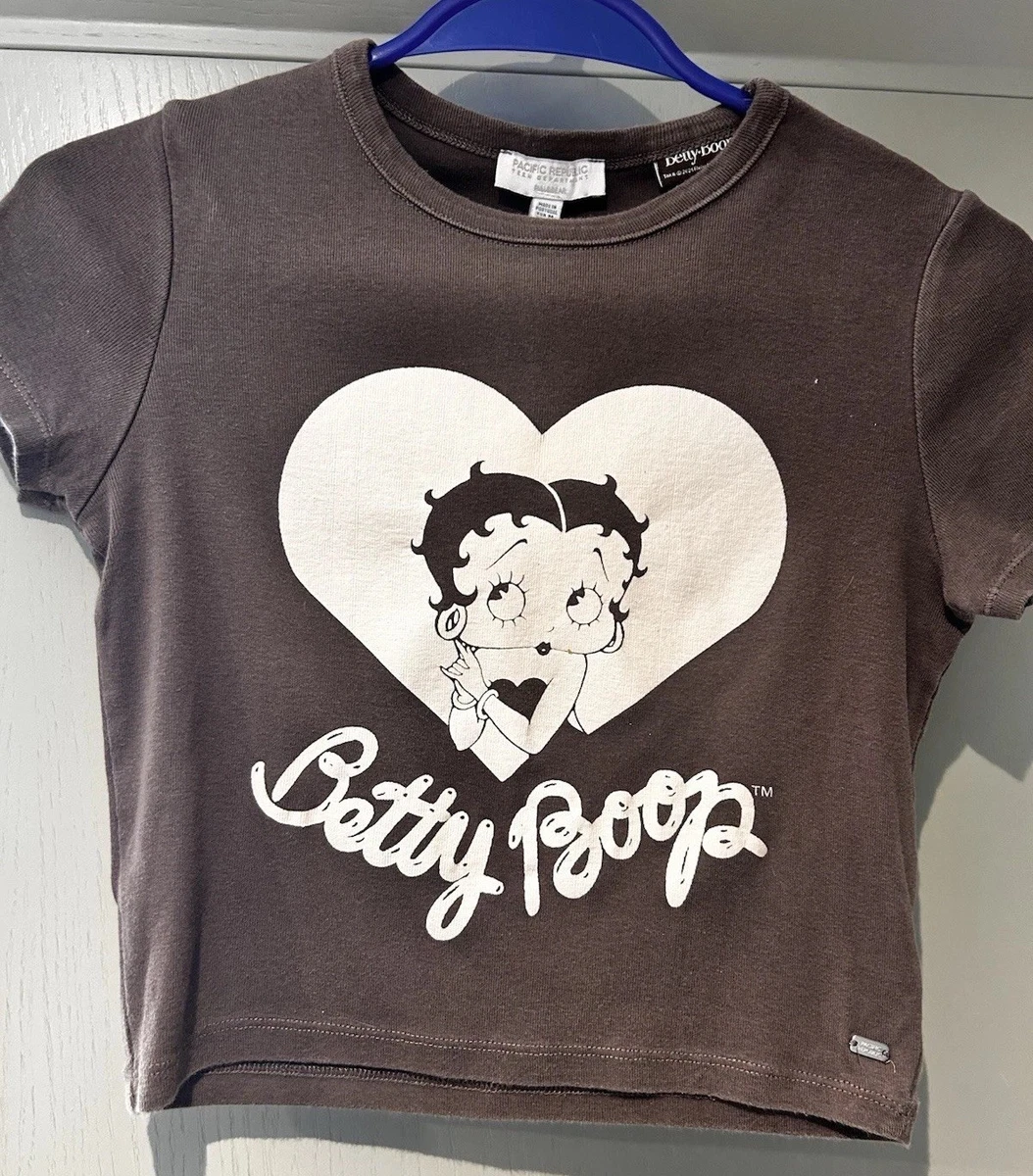 T-shirt Femme Betty Boop Officiel - Modèle élastique Gris - Ref BB0713 - Neuf Avec étiquettes - Marque Générique
